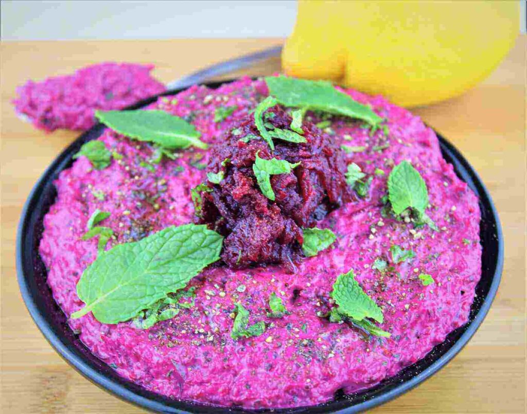 Roasted Beet Tahini Dip Recipe with Mint and Toasted Cumin Table Matters